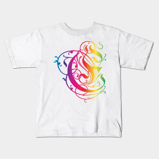 Name first alphabet C - LGBTQ Kids T-Shirt by aleo